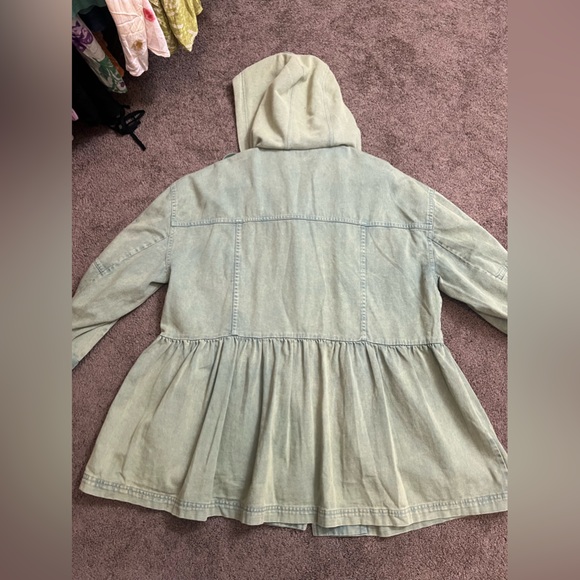 NWOT Free People Nocturne Parka Green Hooded Zippered
Longline Jacket, XS - Picture 6 of 11